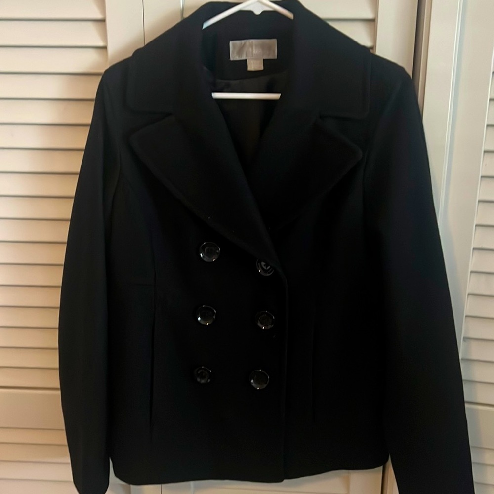 Black, Michael Kors (Women’s) Wool Pea Coat